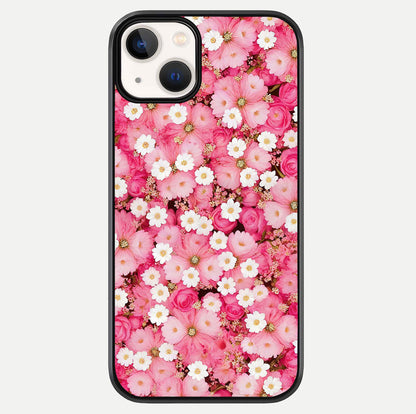 Pink Daisy Bliss Glass Case For iPhone 13 Mini