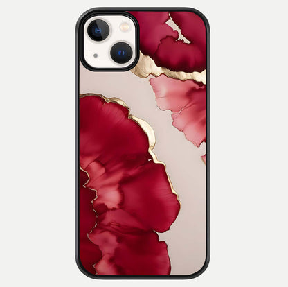 Pink & White Marble Glass Case For iPhone 13 Mini