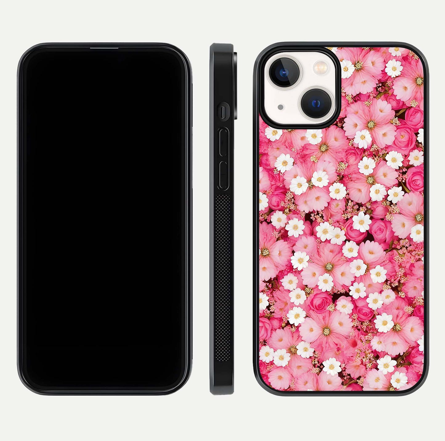 Pink Daisy Bliss Glass Case For iPhone 13 Mini