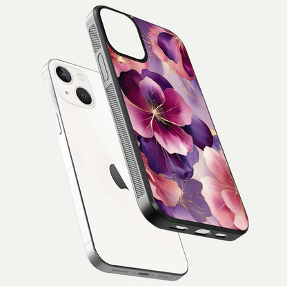 Pink Bouquet Florals Glass Case For iPhone 13 Mini