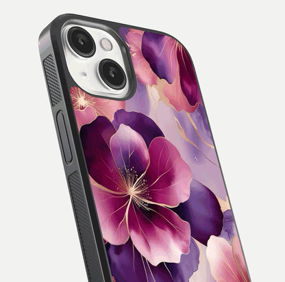 Pink Bouquet Florals Glass Case For iPhone 13 Mini