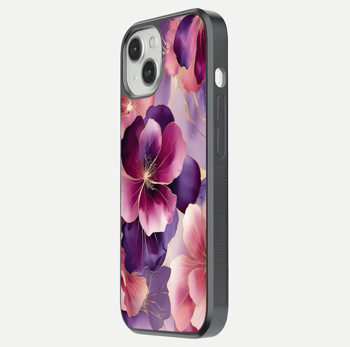 Pink Bouquet Florals Glass Case For iPhone 13 Mini