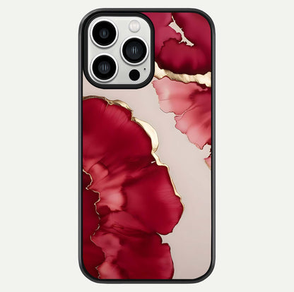 Pink & White Marble Glass Case For iPhone 13 Pro Max