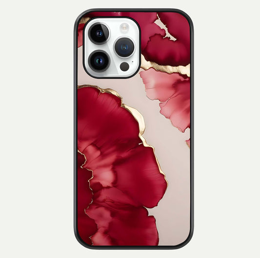 Pink & White Marble Glass Case For iPhone 14 Pro by Custom World