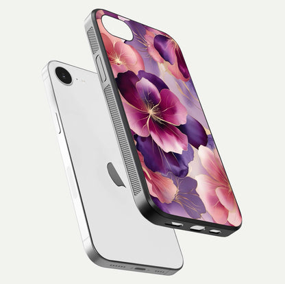 Pink Bouquet Florals Glass Case For iPhone 16e