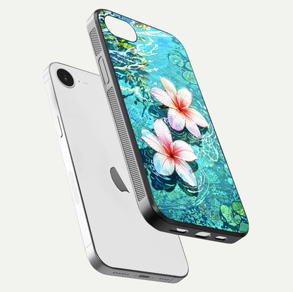 Pink Flowers in Water Glass Case For iPhone 16e