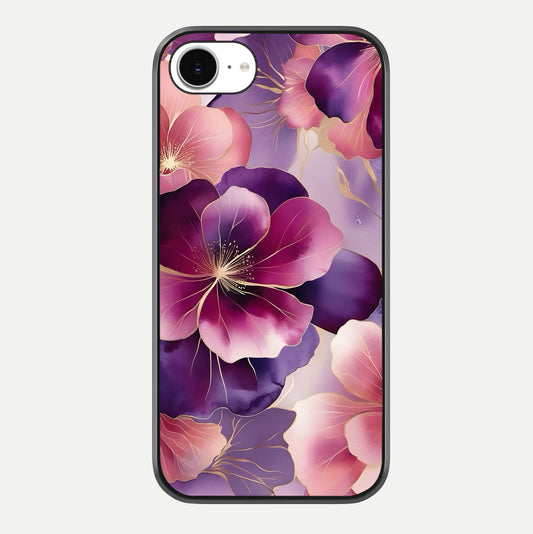 Pink Bouquet Florals Glass Case For iPhone 16e