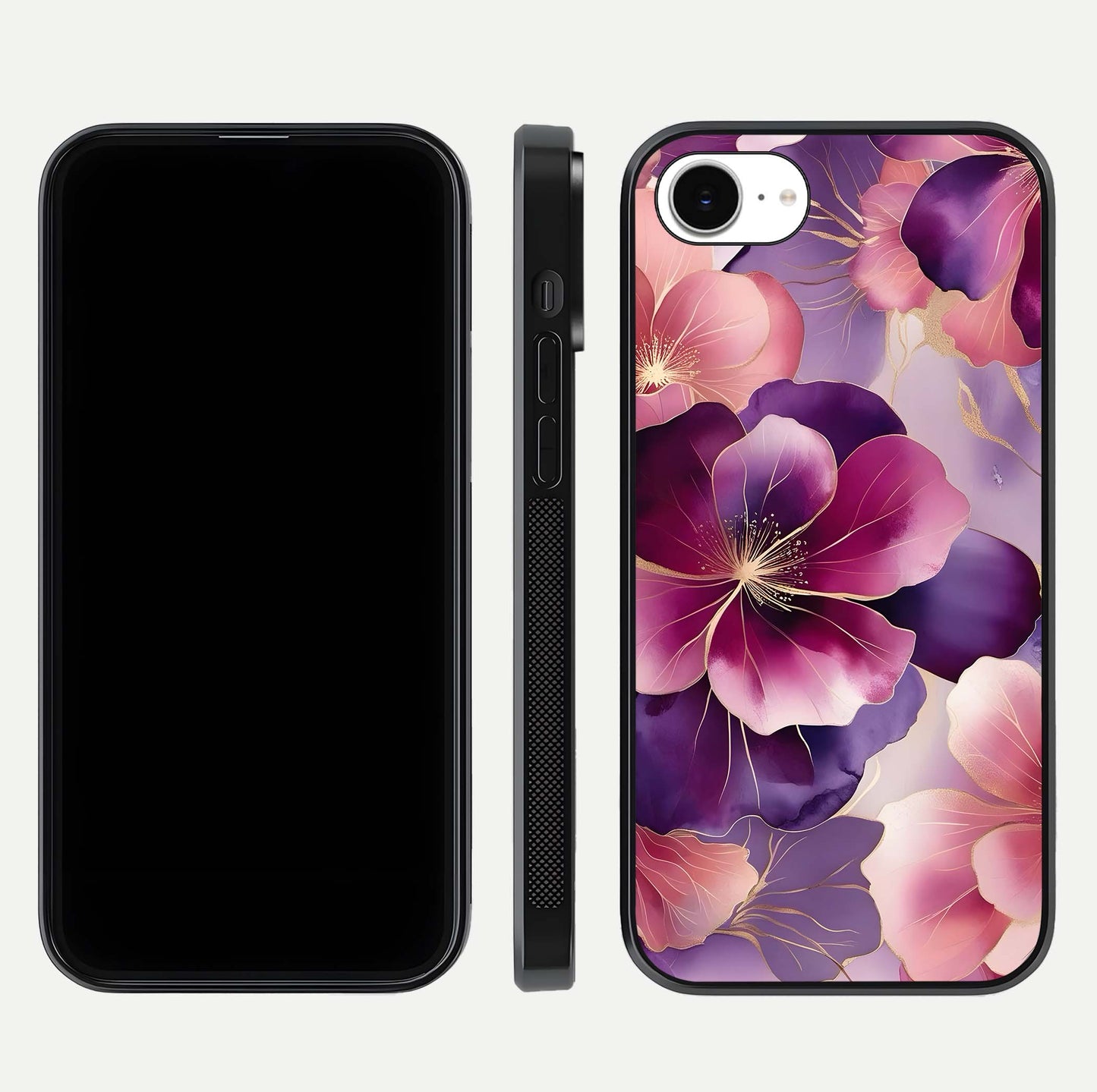 Pink Bouquet Florals Glass Case For iPhone 16e