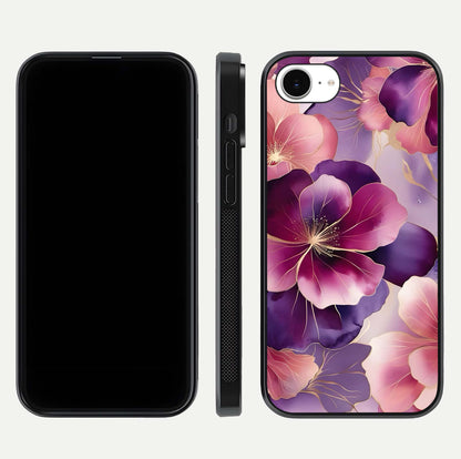 Pink Bouquet Florals Glass Case For iPhone 16e