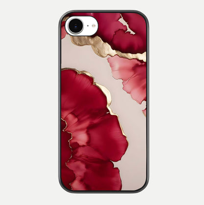 Pink & White Marble Glass Case For iPhone 16e