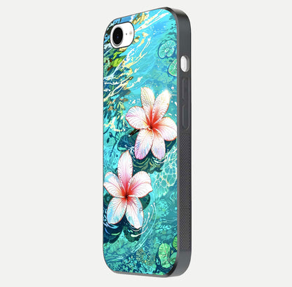 Pink Flowers in Water Glass Case For iPhone 16e
