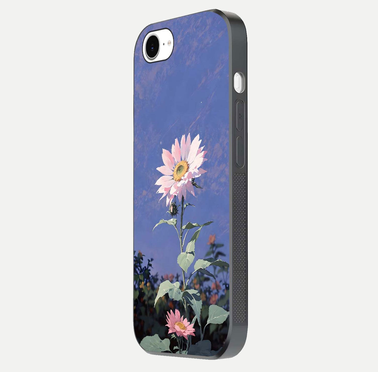 Pink Sunflower Glow Glass Case For iPhone 16e
