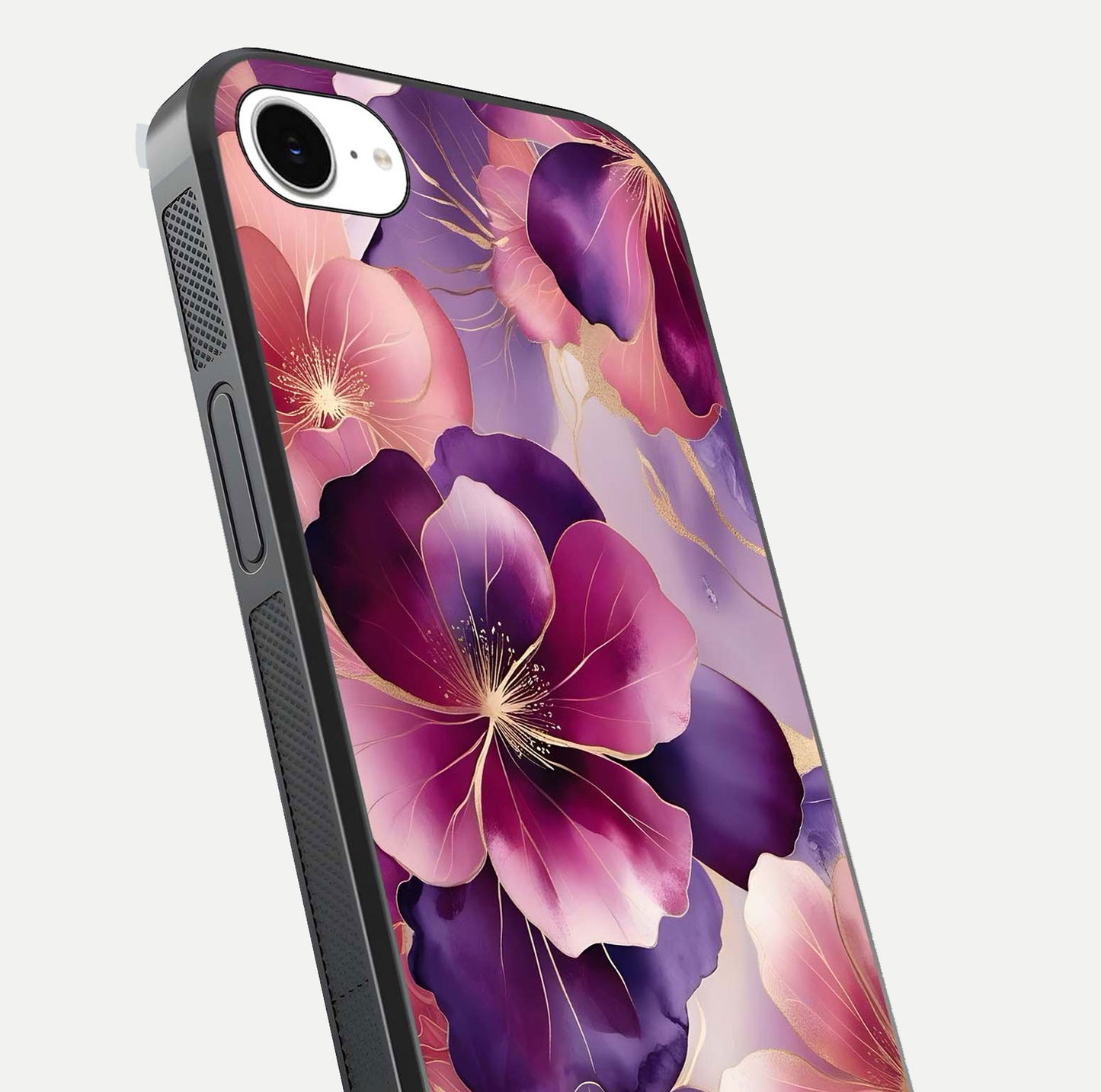 Pink Bouquet Florals Glass Case For iPhone 16e