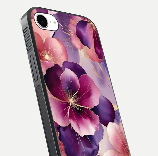 Pink Bouquet Florals Glass Case For iPhone 16e