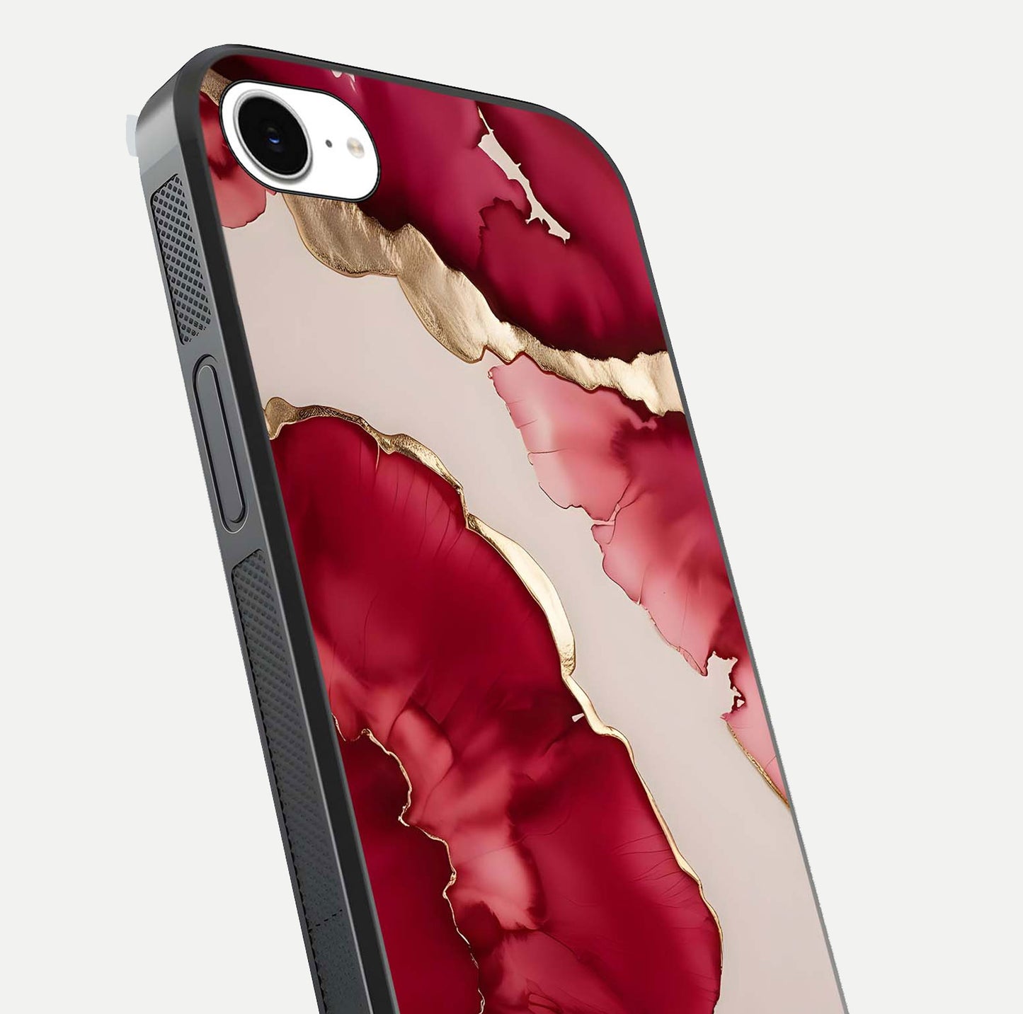 Pink & White Marble Glass Case For iPhone 16e