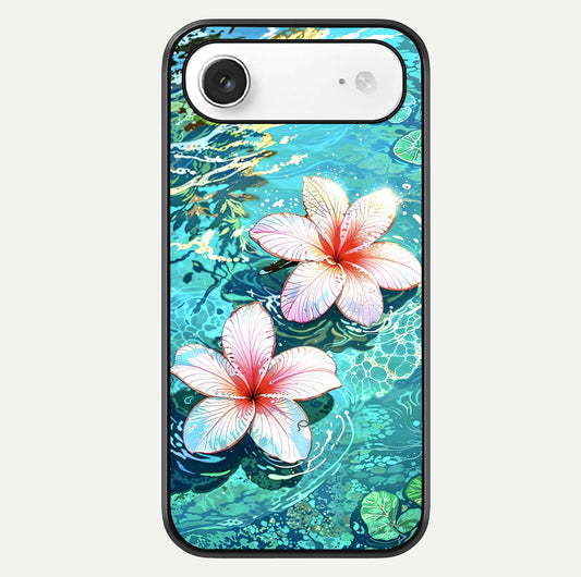 Pink Flowers in Water Glass Case For iPhone Air