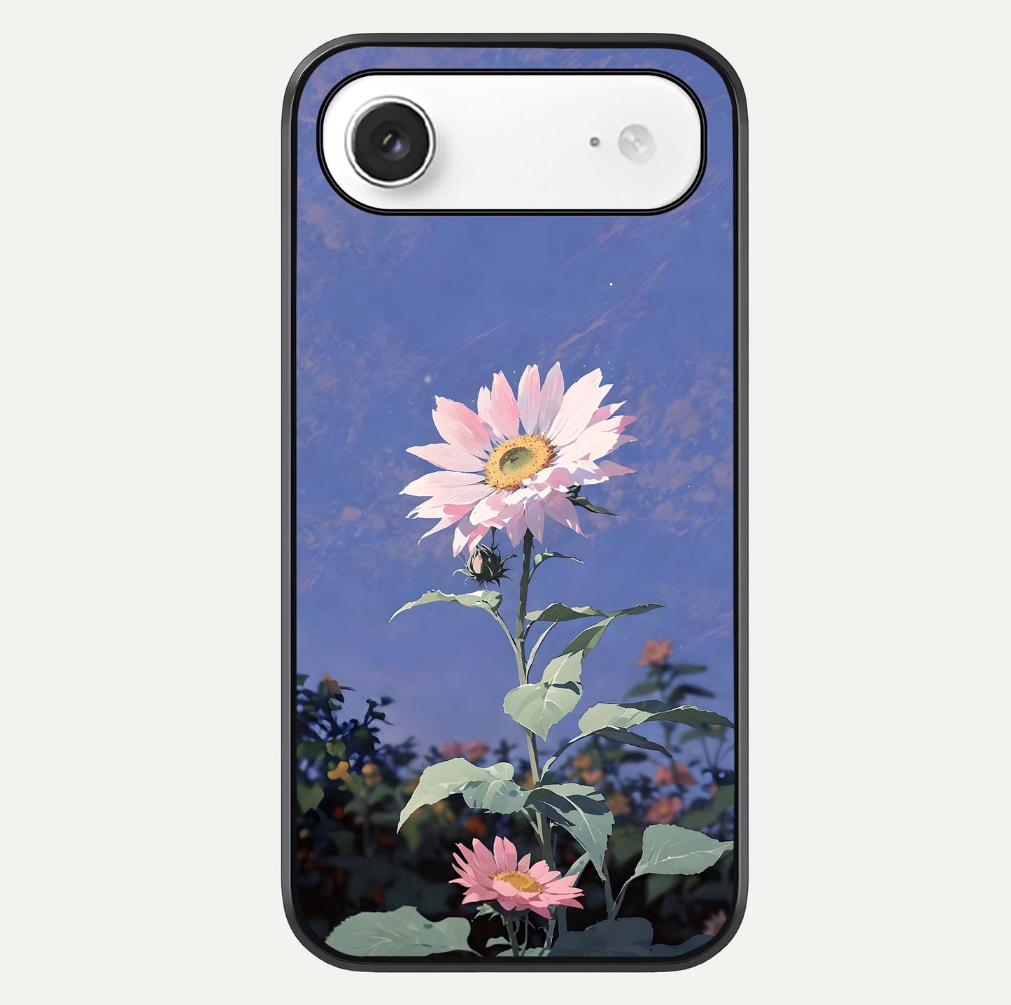 Pink Sunflower Glow Glass Case For iPhone Air