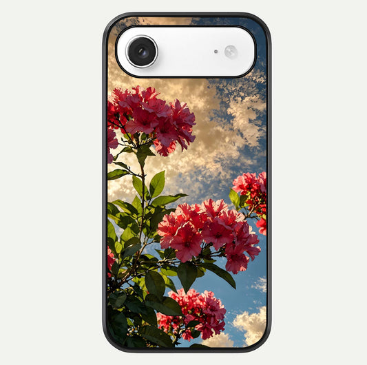 Red Bloom Skies Glass Case For iPhone Air