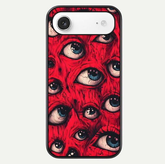 Red Eyes Pattern Glass Case For iPhone Air