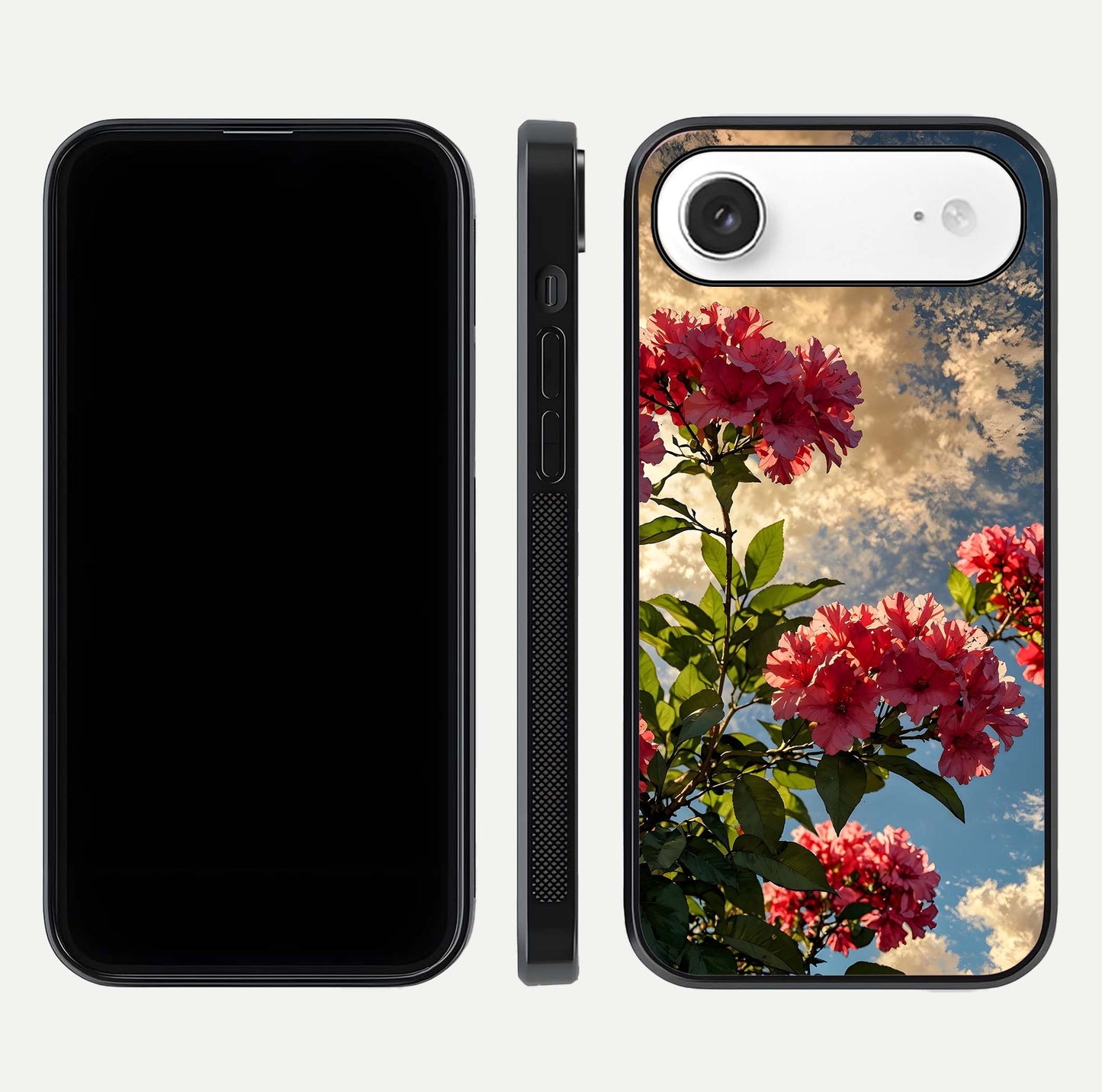 Red Bloom Skies Glass Case For iPhone Air