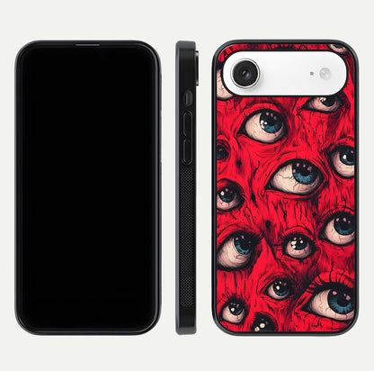 Red Eyes Pattern Glass Case For iPhone Air