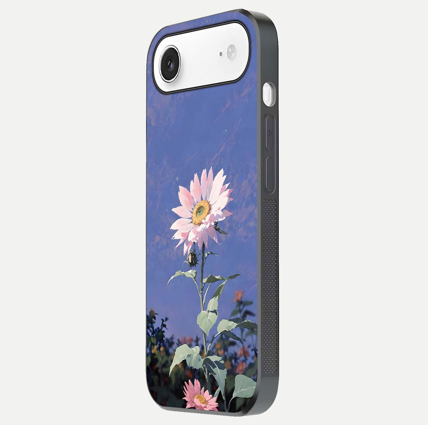 Pink Sunflower Glow Glass Case For iPhone Air
