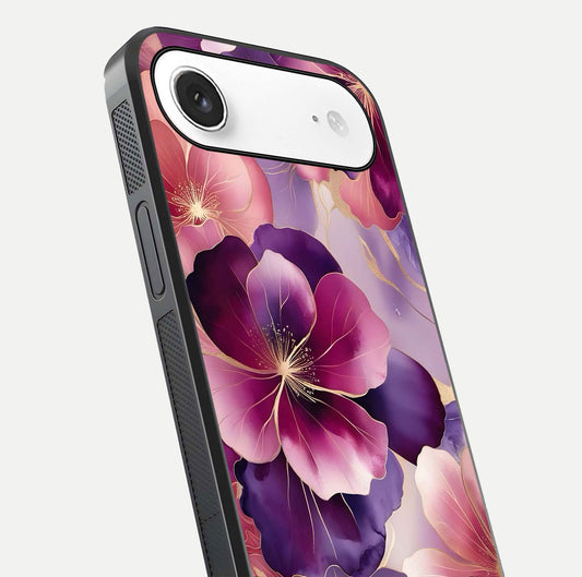 Pink Bouquet Florals Glass Case For iPhone Air