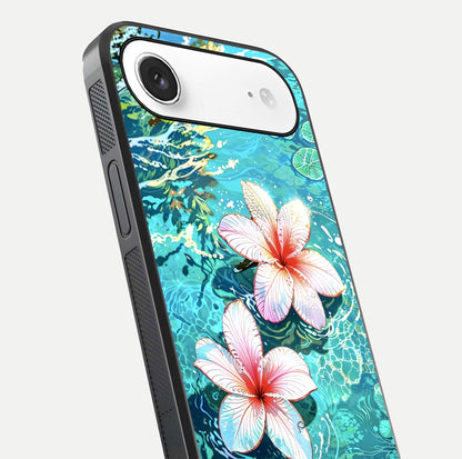 Pink Flowers in Water Glass Case For iPhone Air
