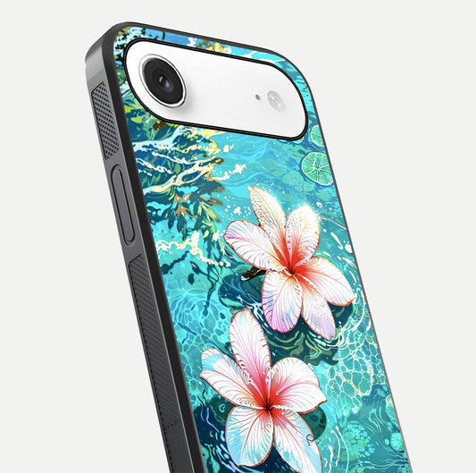 Pink Flowers in Water Glass Case For iPhone Air