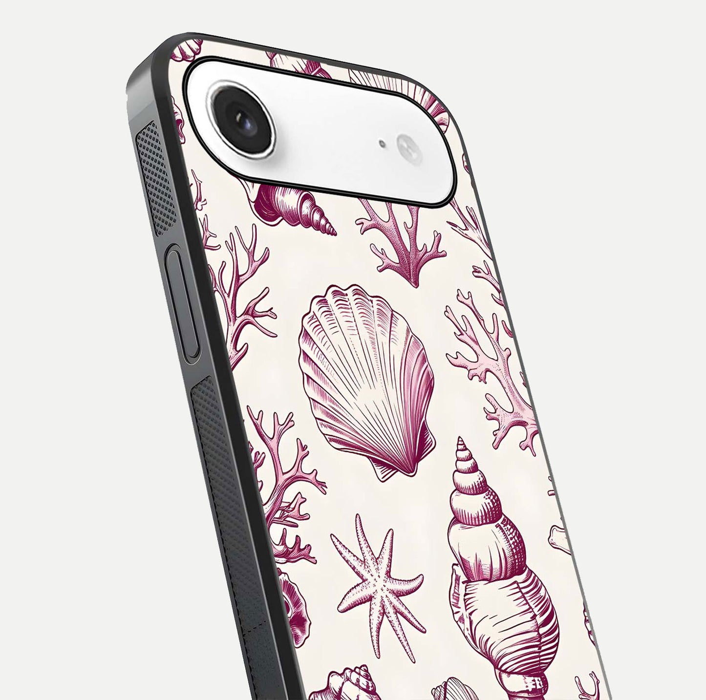 Pink Shells Outline Glass Case For iPhone Air