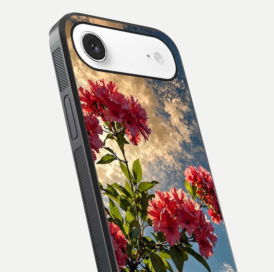 Red Bloom Skies Glass Case For iPhone Air