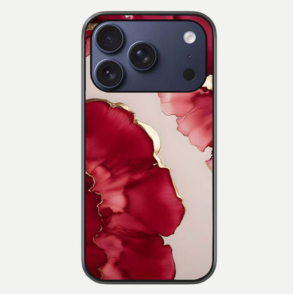Pink & White Marble Glass Case For iPhone 17 Pro