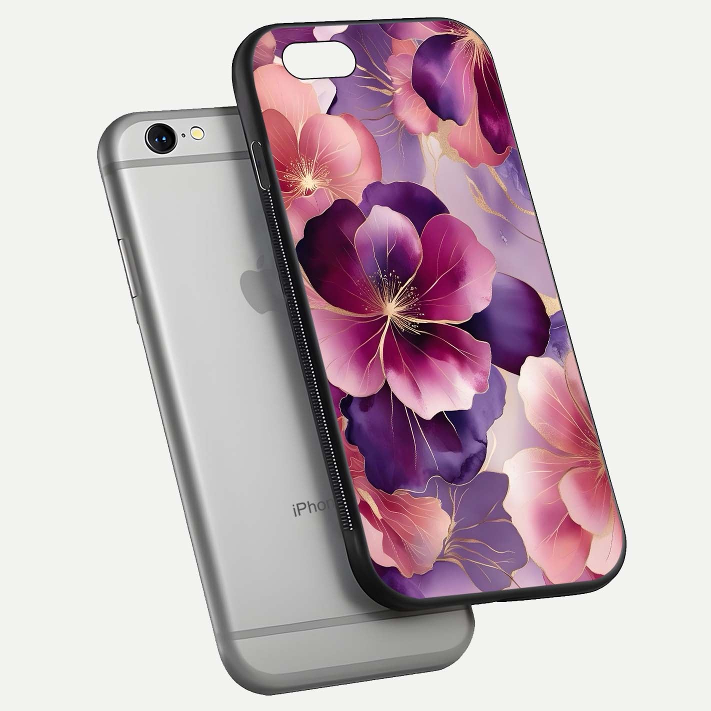 Pink Bouquet Florals Glass Case For iPhone 6
