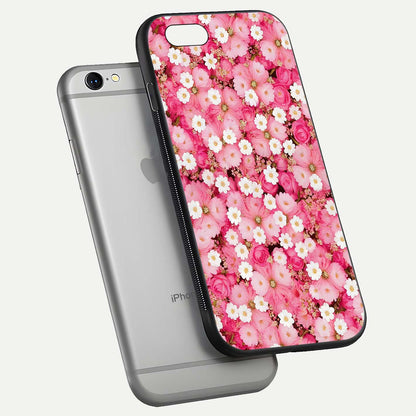 Pink Daisy Bliss Glass Case For iPhone 6