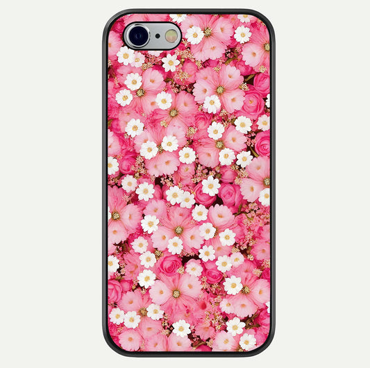 Pink Daisy Bliss Glass Case For iPhone 6