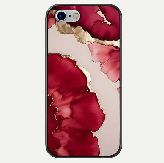 Pink & White Marble Glass Case For iPhone 6