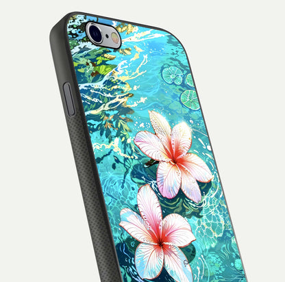 Pink Flowers in Water Glass Case For iPhone 6