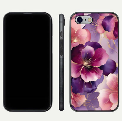 Pink Bouquet Florals Glass Case For iPhone 6