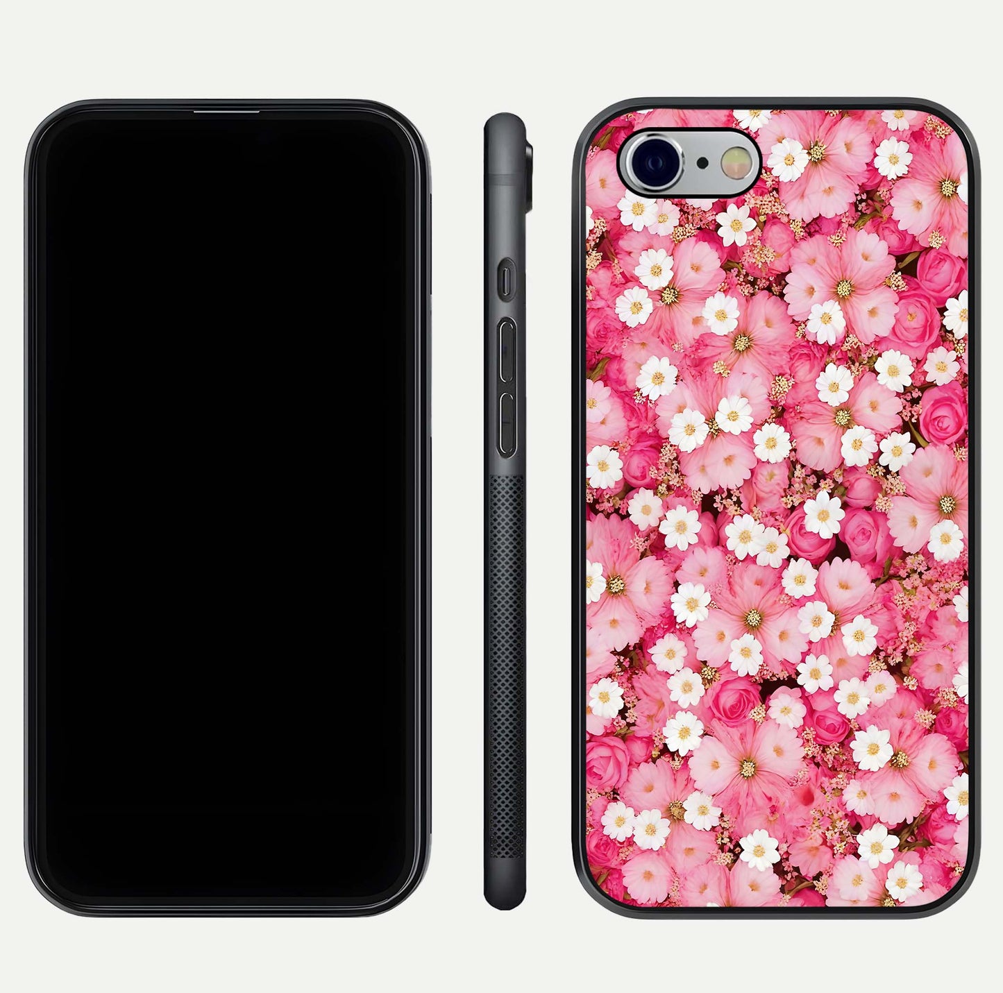 Pink Daisy Bliss Glass Case For iPhone 6