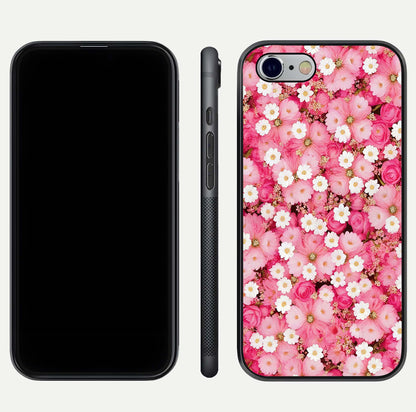 Pink Daisy Bliss Glass Case For iPhone 6