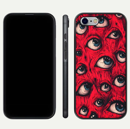 Red Eyes Pattern Glass Case For iPhone 6