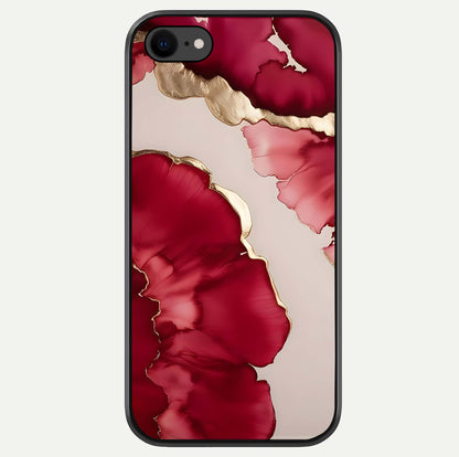 Pink & White Marble Glass Case For iPhone 8