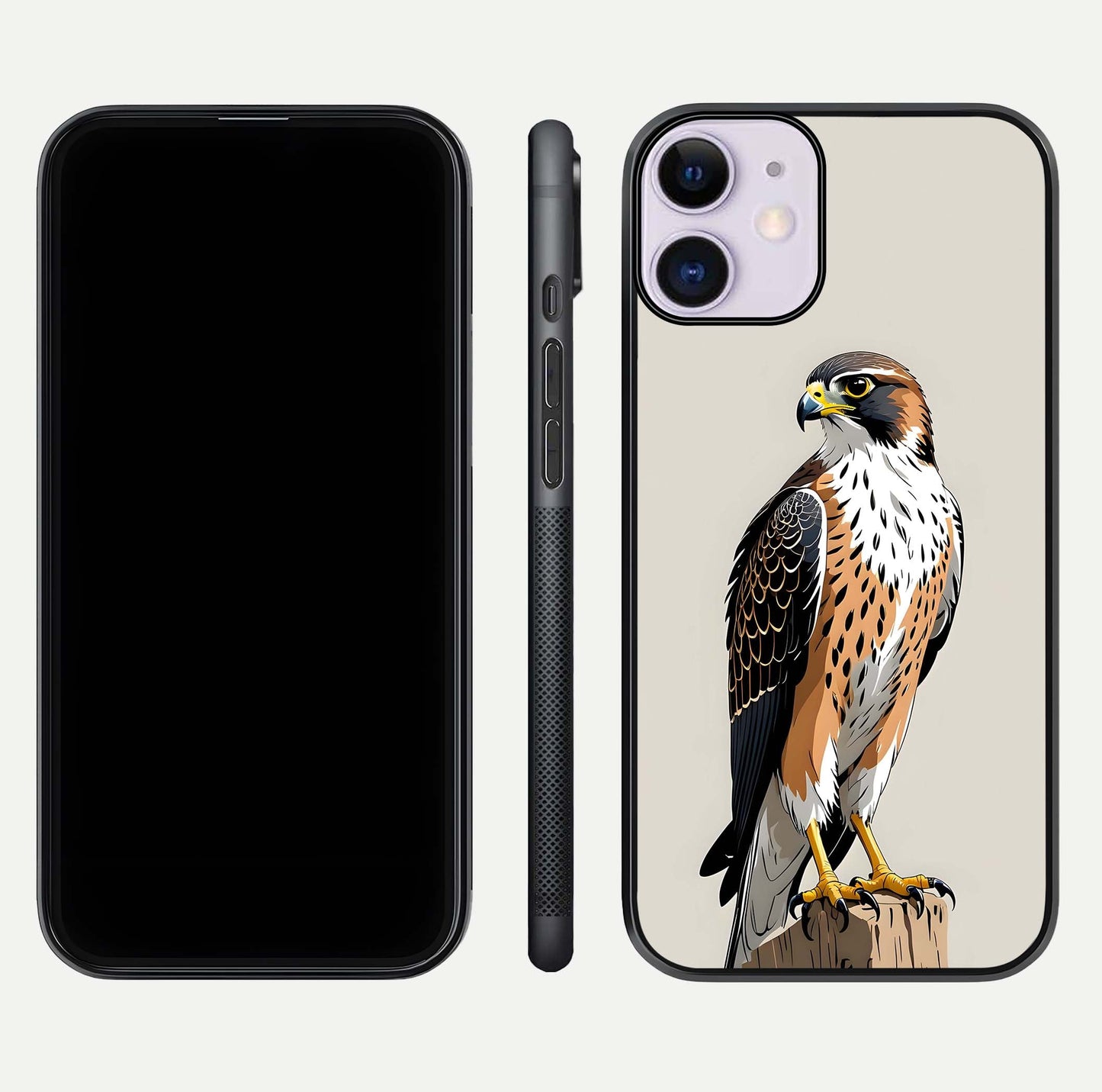 Clever Eagle Glass Case for iPhone 11 dual-view layout showing design symmetry and smooth finish