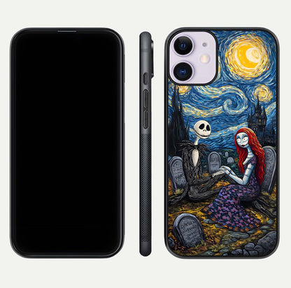 Eternal Night Love Glass Case for iPhone 11 dual-view layout displaying HD art and curved polish