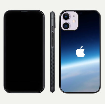 Minimal Apple Sky Glass Case for iPhone 11 front & back layout with clean tone and minimal finish