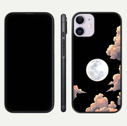 Shade Cloud Moon Glass Case for iPhone 11 front & back layout showing soft gradient tones and edges