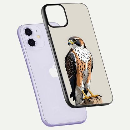 Clever Eagle Glass Case for iPhone 11 floating mockup displaying sharp gloss and art contrast