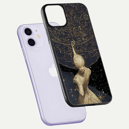 Taylor Swift Girl Glass Case for iPhone 11 floating dual-view mockup displaying gloss and stylish artwork