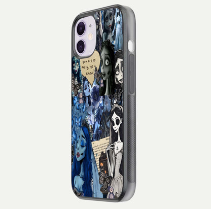 Corpse Bride Posters Glass Case for iPhone 11 side-angle image capturing gloss reflection and smooth edge