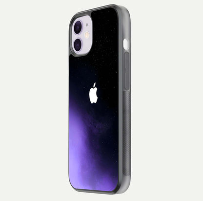 Galaxy Apple Aura Glass Case for iPhone 11 side-angle image showing glossy surface and soft reflection hues